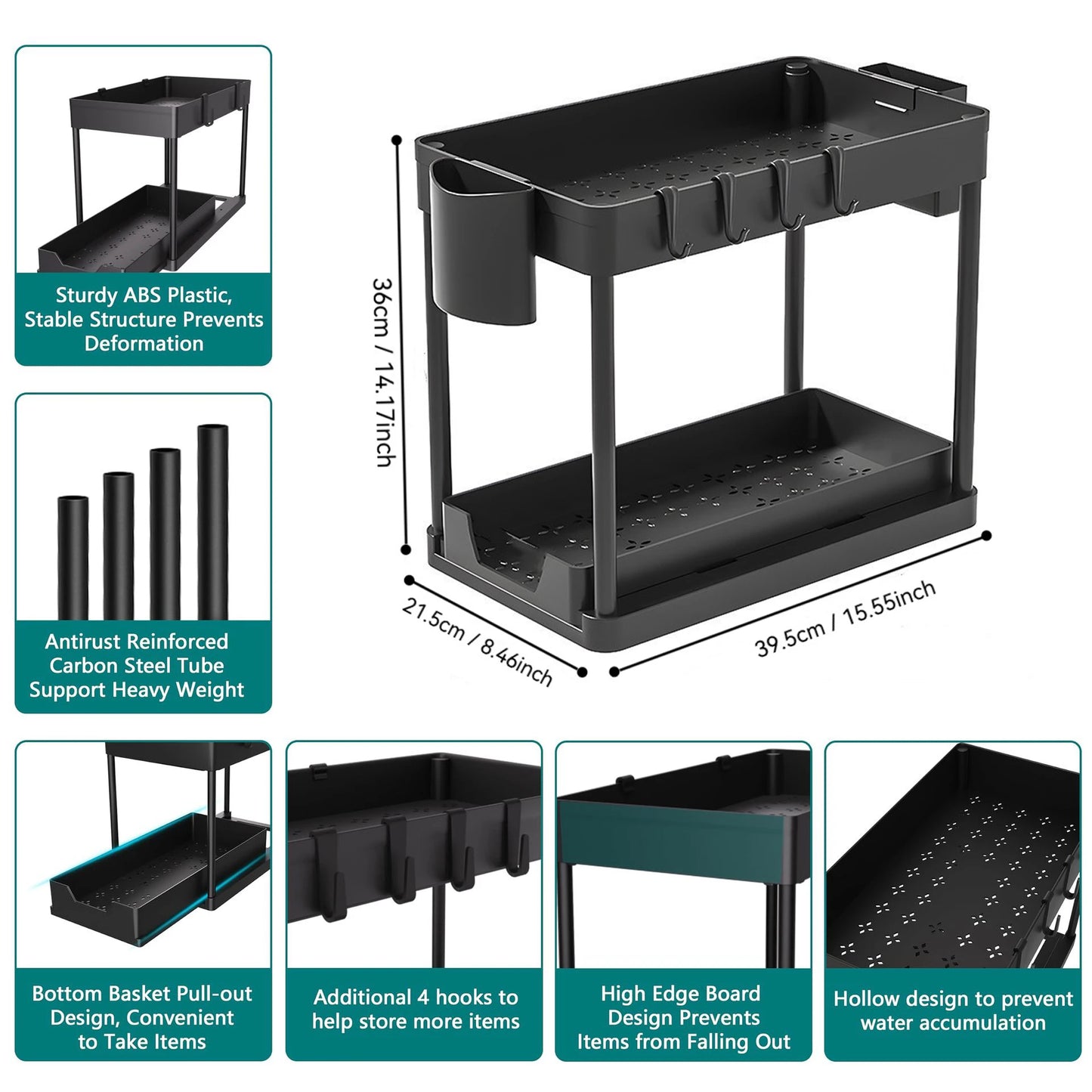 Nöra slide & organise — organizador modular de cocina