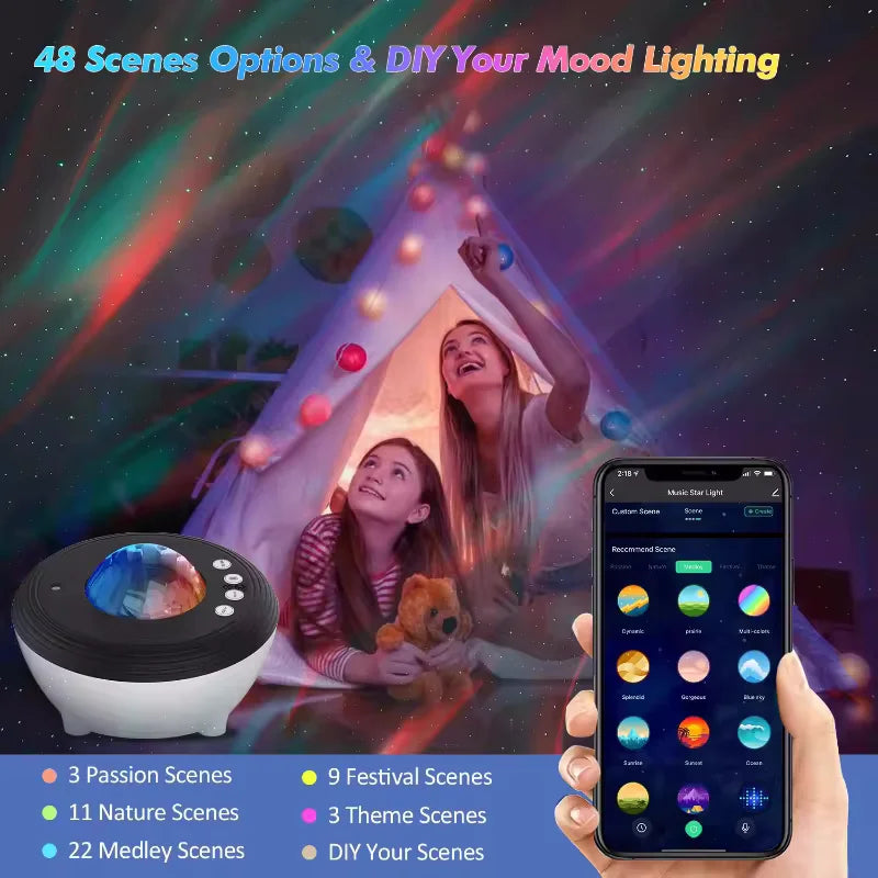 Auranöra – Proyector de galaxia y sonido